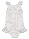 Versace Barocco Swimsuit In Neutrals