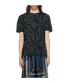 Versace Barocco Print Crewneck Undershirt In Black