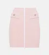 Versace Patterned-jacquard Mini Skirt In Pink