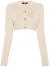 Versace Baroque Barocco Cardigan In Beige