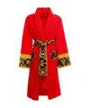 Versace Unisex Barocco Sleeve Robe In Red