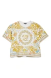 Versace Baroque Underwater Cropped T-shirt In Multi