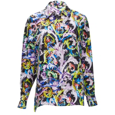 Pre-owned Versace Baroccoflage Silk Medusa Shirt In Multi