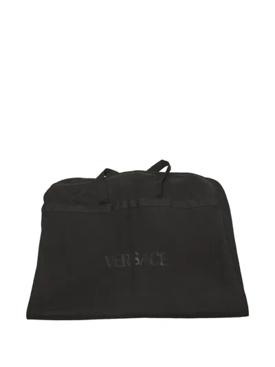 Pre-owned Versace Barocco-print Short-sleeve Shirt In Black