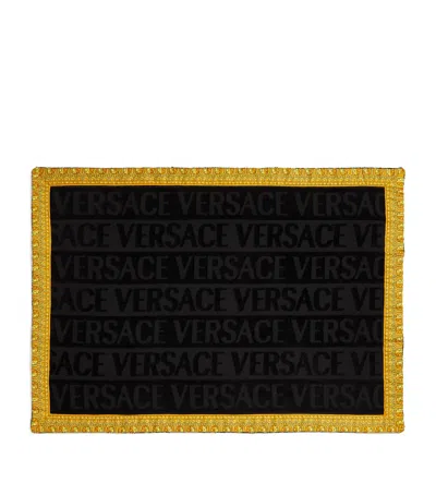 Versace Baroque Bath Mat In Black