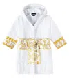 Versace Short Cotton Bathrobe In White