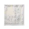 Versace Baroque Motifs Silk Scarf In Gray