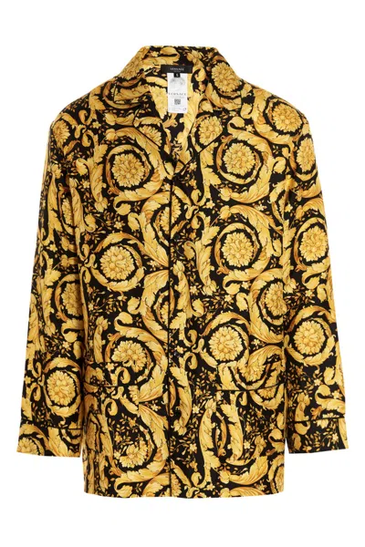Versace 'baroque' Pajama Shirt In Multi
