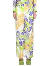 Versace Baroque Print Trousers In Green
