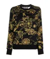 Versace Baroque-pattern Long-sleeve Sweatshirt In Black