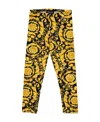 Versace Baroque-pattern Print Leggings In Multicolor