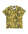 Versace Baroque-print Cotton T-shirt In Yellow