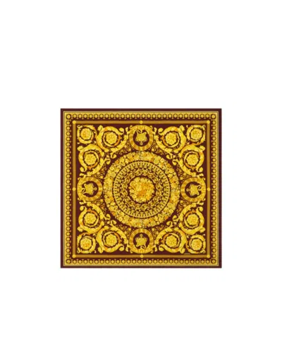Versace Baroque Pattern Scarf In Brown