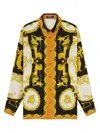 Versace Printed Silk Twill Regular Shirt In Multi