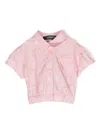 Versace Baroque-print Buttoned Blouse In 粉色