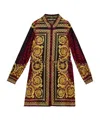 Versace Baroque-print Dress In Brown