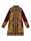Versace Baroque-print Dress In Red