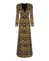 Versace Baroque Print Evening Gown In Multi