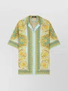 Versace Baroque Print Front Pocket Short Sleeves Shirt In Multi