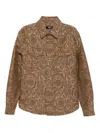 Versace Baroque Print Jacket In Brown
