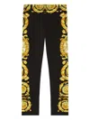 Versace Baroque-print Leggings In Black