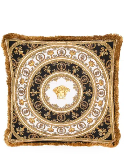Versace Baroque Print Pillow In Silk And Synthetic Fibers
