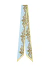 Versace Baroque-print Scarf In Blue