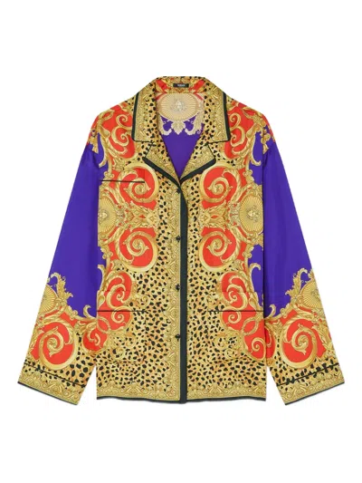 Versace Baroque-print Shirt In Multi