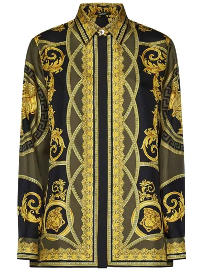 VERSACE VERSACE BAROQUE PRINT SILK SHIRT