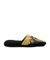 Versace Large I Love Baroque Slippers In Black