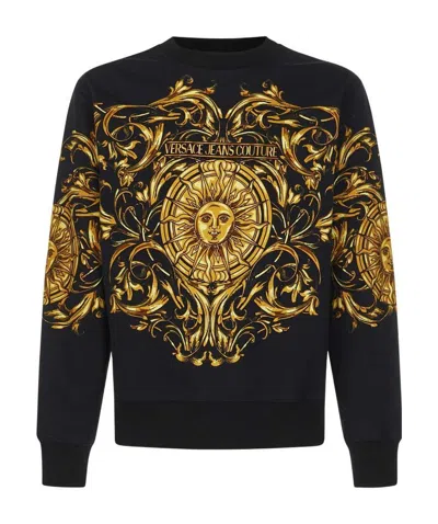 Versace Baroque-print Sweatshirt In Black