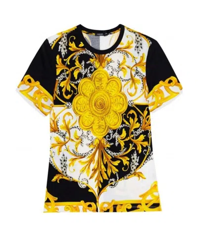 Versace Baroque-print T-shirt In Multicolor