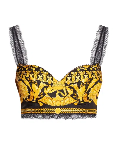 Versace Baroque-print Top In Multicolor