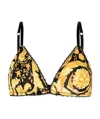 Versace Bralette With A Baroque Print In Multicolor