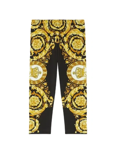 Versace Babies' Baroque-print Trousers In Multi