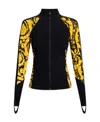Versace Baroque-print Zip-up Jacket In Black
