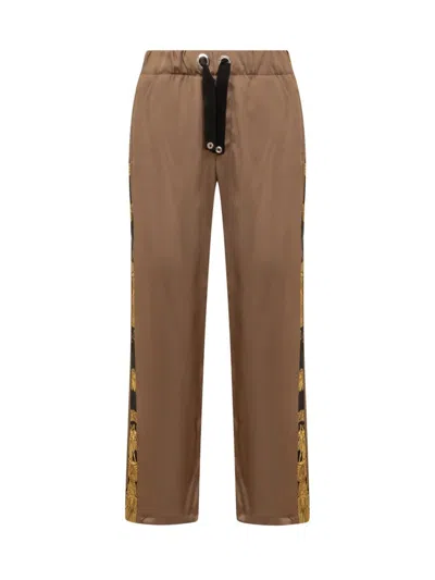 Versace Drawstring Pants In Brown