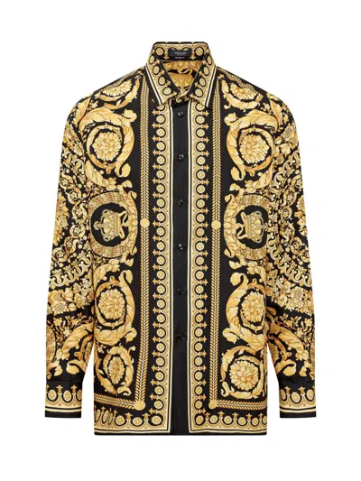 Versace Baroque Shirt In Gold