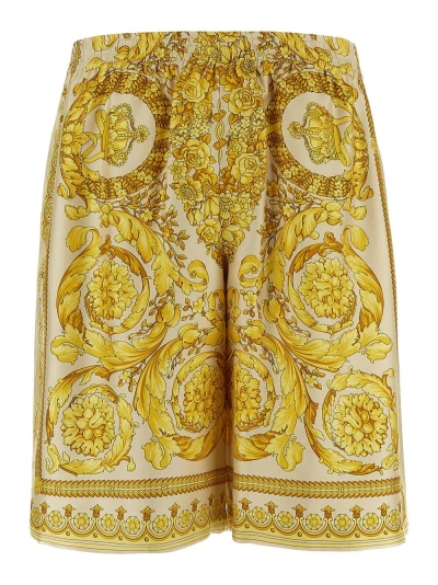 Versace Baroque Short In Yellow