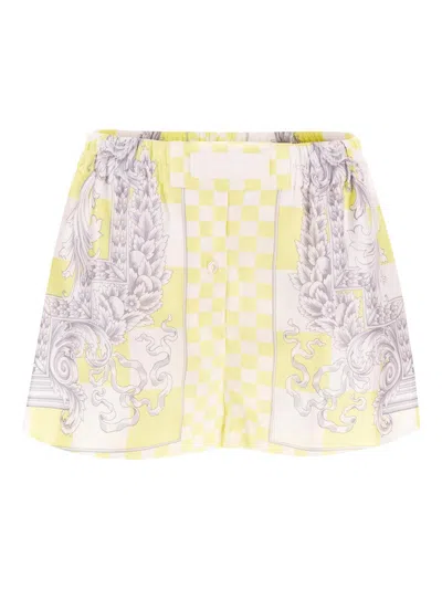 Versace Baroque Short In Yellow