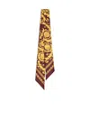 Versace Bordeaux Barocco Print Bandana Scarf In Yellow