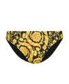 Versace Slip Mare Lycra Barocco All Over In Green