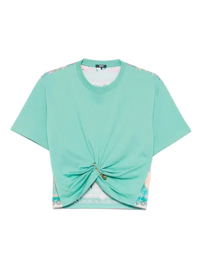 Versace Baroque T-shirt In Green