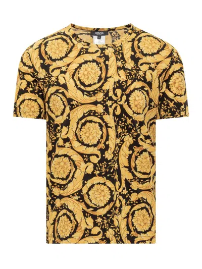 Versace Barocco Underwear T-shirt In Gold