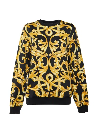 Pre-owned Versace Baroque-print Sweatshirt In Black