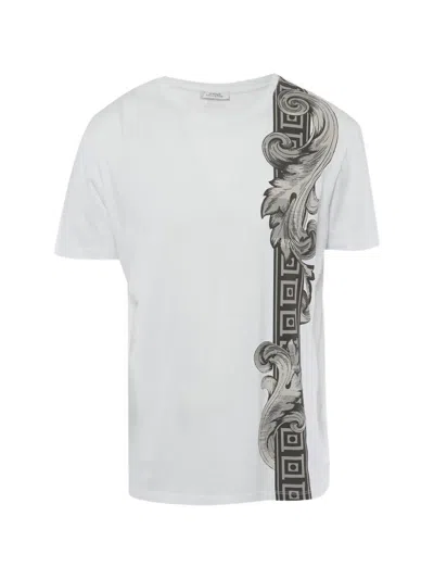 Pre-owned Versace Baroque-print T-shirt In White