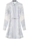 Versace Barroco-print Midi Dress In 中性色