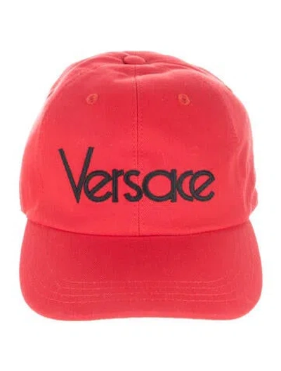 Pre-owned Versace Baseball Cap In Red