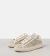 Versace Barocco Greca Jacquard Sneakers In Beige