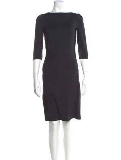 Pre-owned Versace Bateau Neckline Mini Dress In Gray